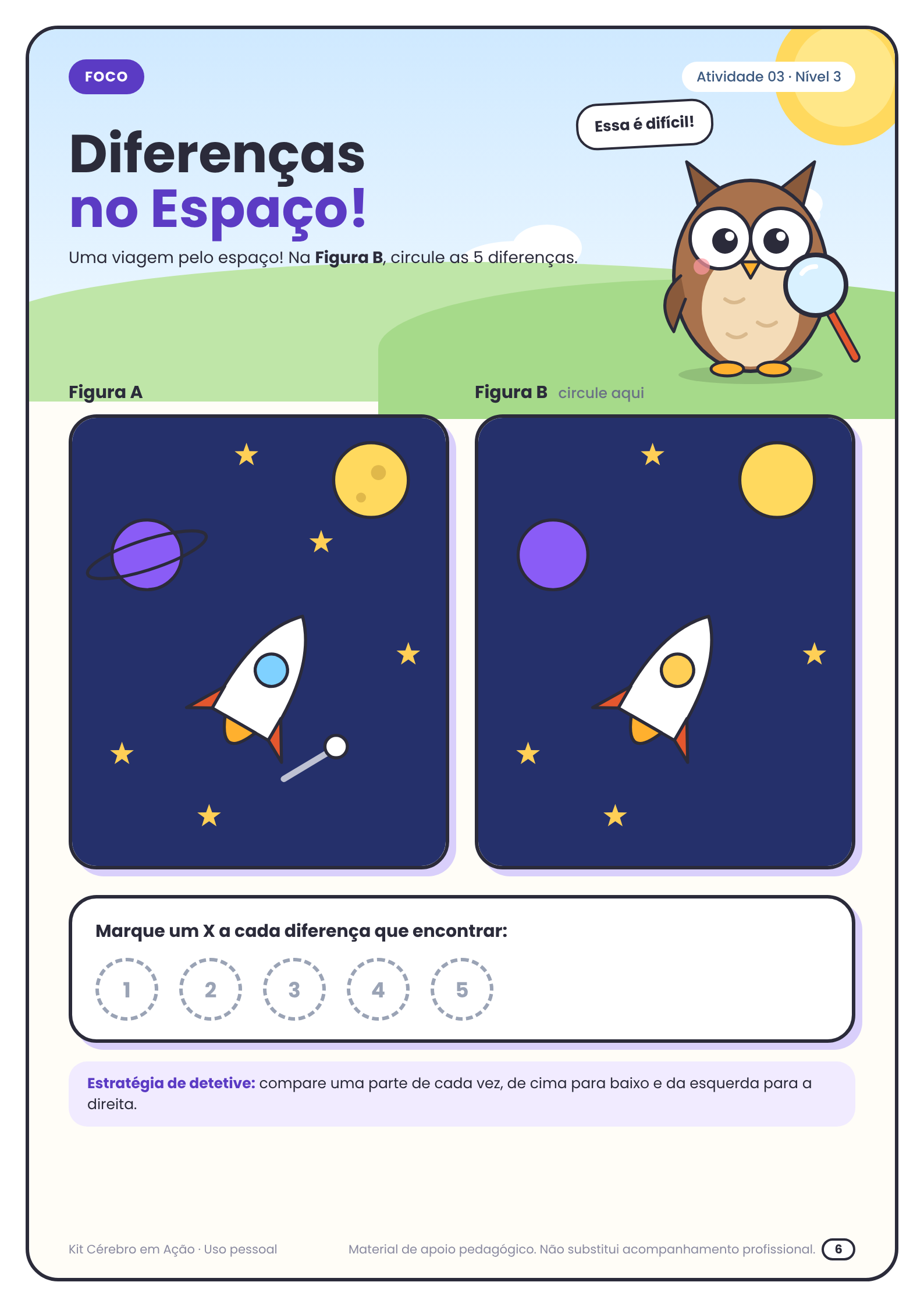 Diferenças no Espaço - Foco e Atenção