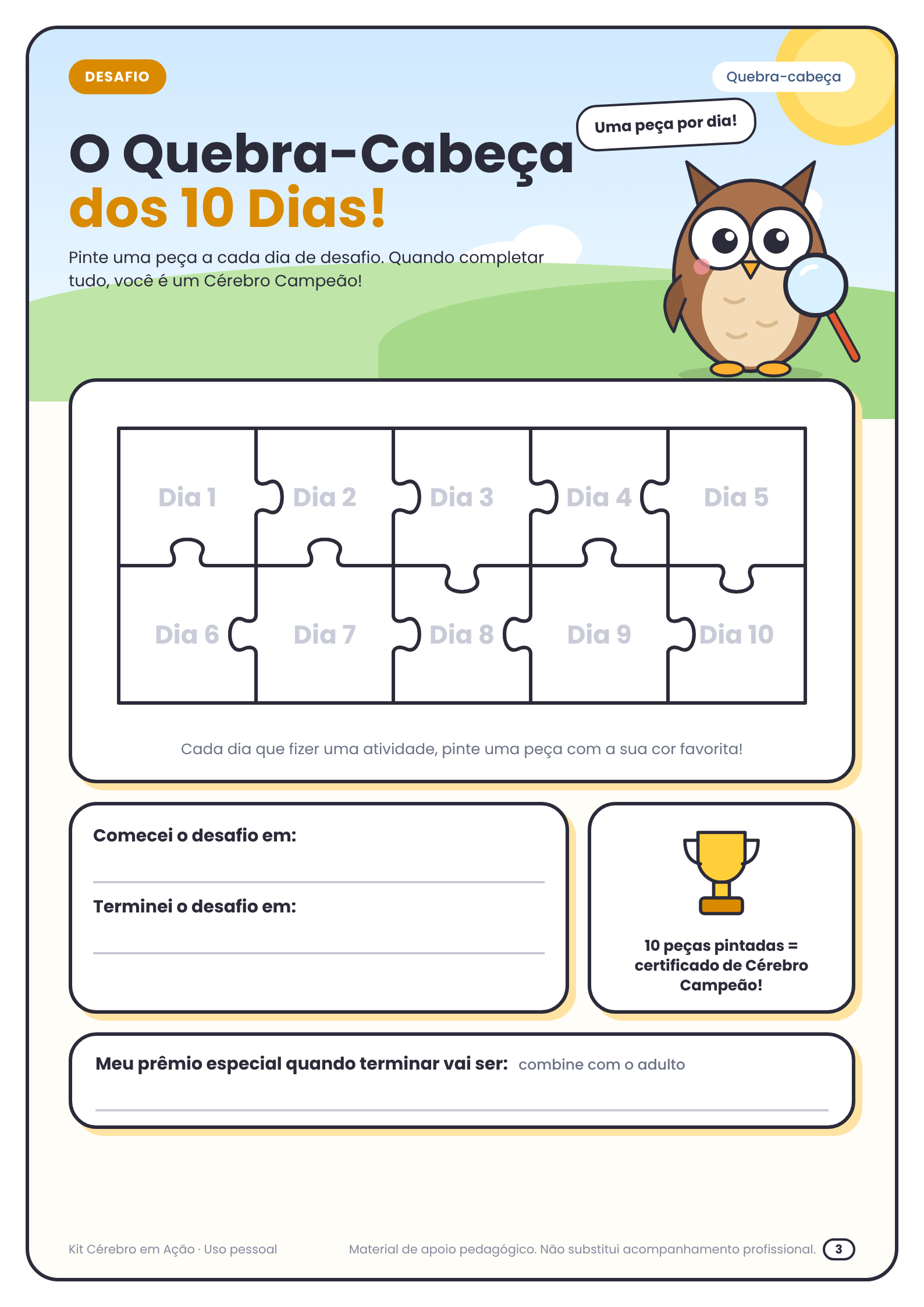 O Quebra-Cabeça dos 10 Dias de Desafio